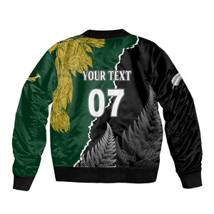 Personalised New Zealand Vs South Africa Rugby Bomber Jacket Rivals Dynamics