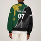 Personalised New Zealand Vs South Africa Rugby Bomber Jacket Rivals Dynamics