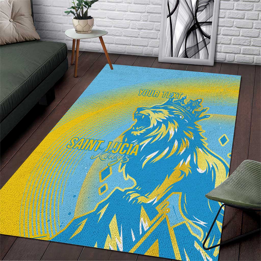 Saint Lucia Cricket Personalized Area Rug The Roaring King - African Pride