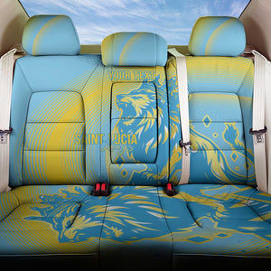 Saint Lucia Cricket Personalized Back Car Seat Cover The Roaring King - African Pride
