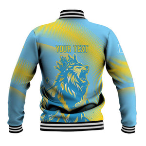 Saint Lucia Cricket Personalized Baseball Jacket The Roaring King - African Pride