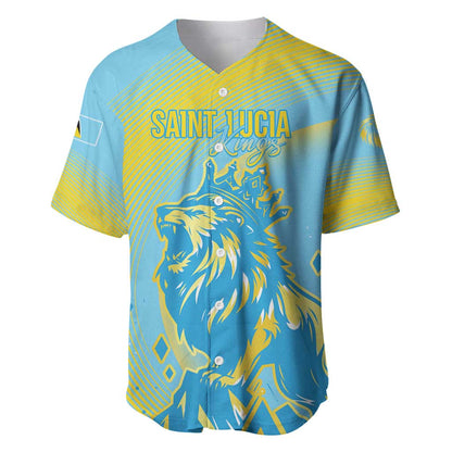 Saint Lucia Cricket Personalized Baseball Jersey The Roaring King - African Pride