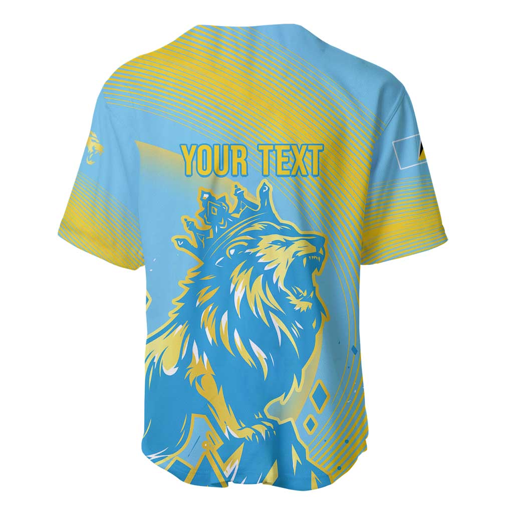 Saint Lucia Cricket Personalized Baseball Jersey The Roaring King - African Pride