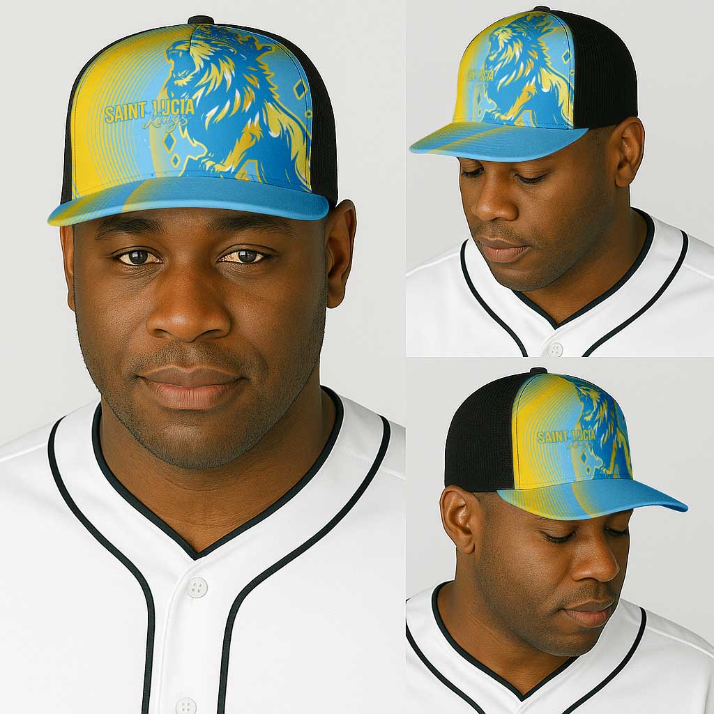 Saint Lucia Cricket Baseball Net Cap The Roaring King - African Pride