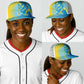 Saint Lucia Cricket Baseball Net Cap The Roaring King - African Pride
