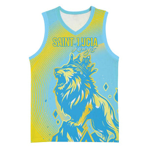 Saint Lucia Cricket Personalized Basketball Jersey The Roaring King - African Pride