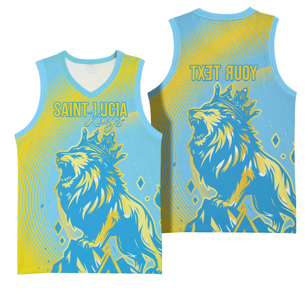 Saint Lucia Cricket Personalized Basketball Jersey The Roaring King - African Pride