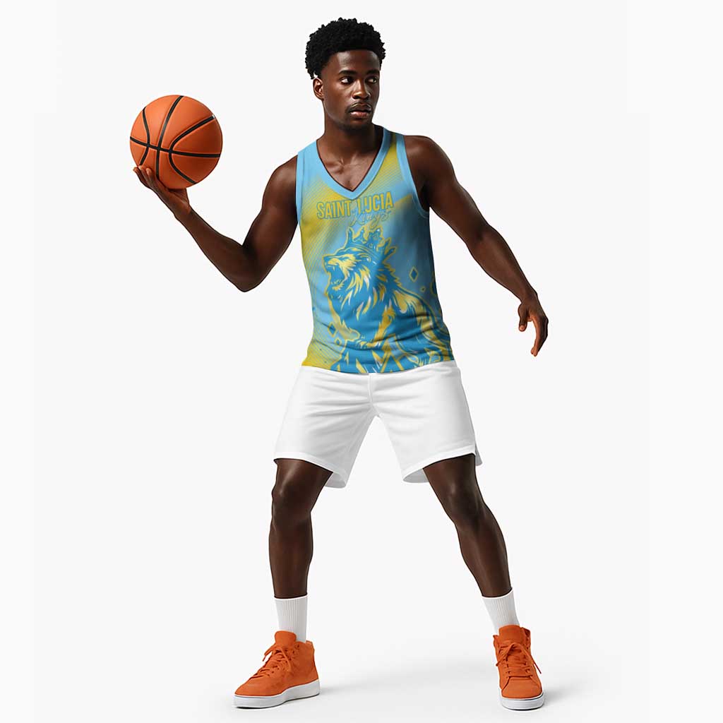 Saint Lucia Cricket Personalized Basketball Jersey The Roaring King - African Pride