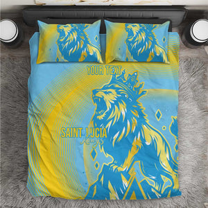 Saint Lucia Cricket Personalized Bedding Set The Roaring King - African Pride