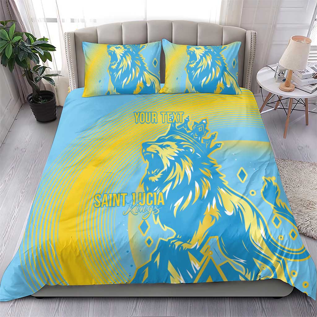 Saint Lucia Cricket Personalized Bedding Set The Roaring King - African Pride