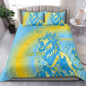 Saint Lucia Cricket Personalized Bedding Set The Roaring King - African Pride