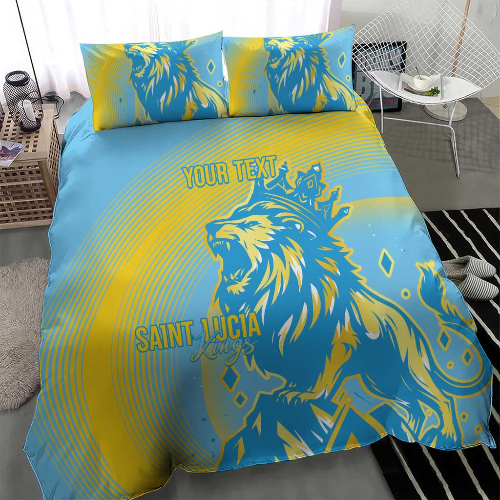 Saint Lucia Cricket Personalized Bedding Set The Roaring King - African Pride
