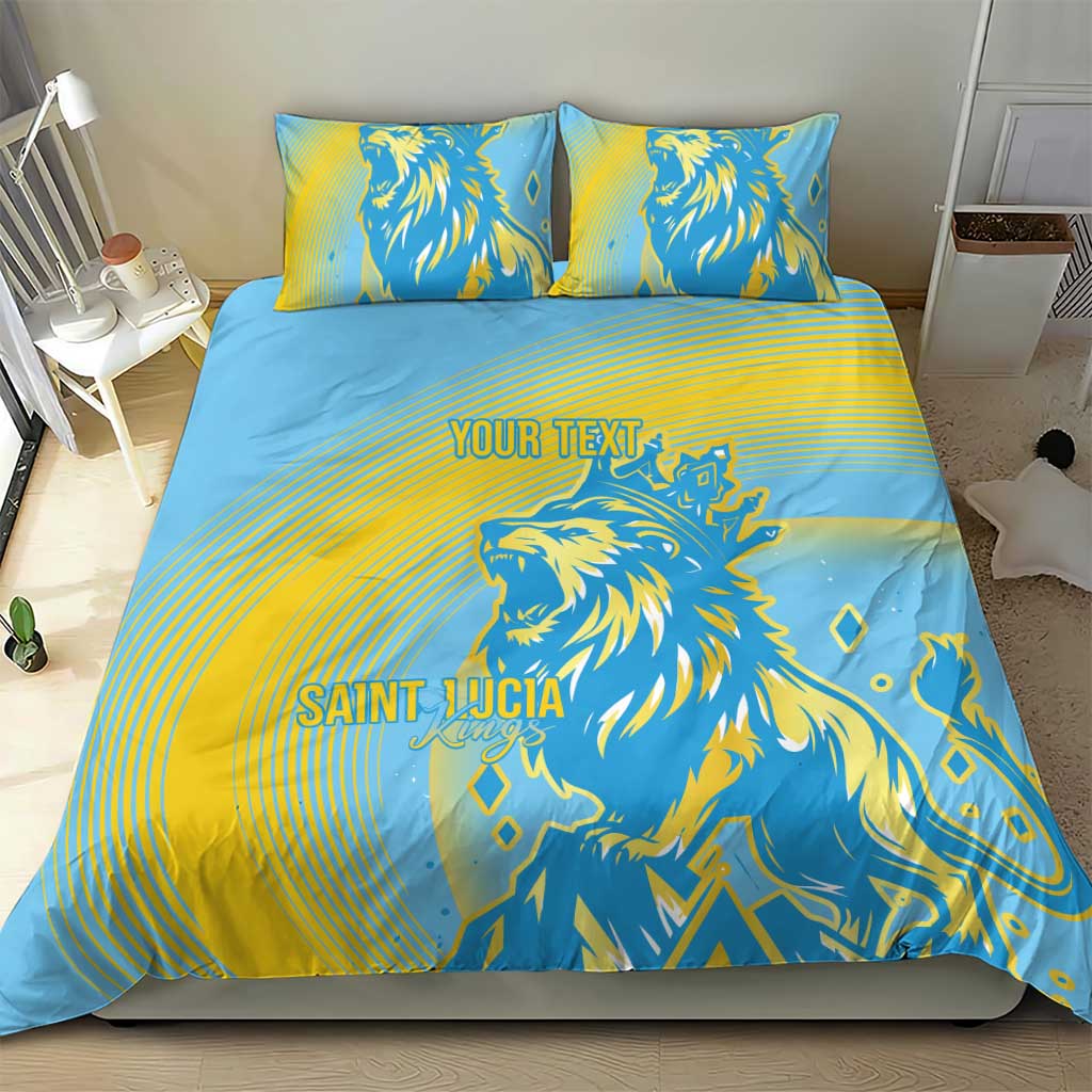 Saint Lucia Cricket Personalized Bedding Set The Roaring King - African Pride