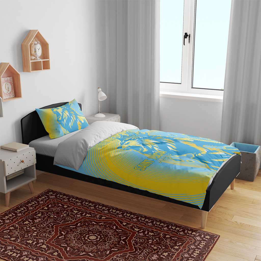 Saint Lucia Cricket Personalized Bedding Set The Roaring King - African Pride