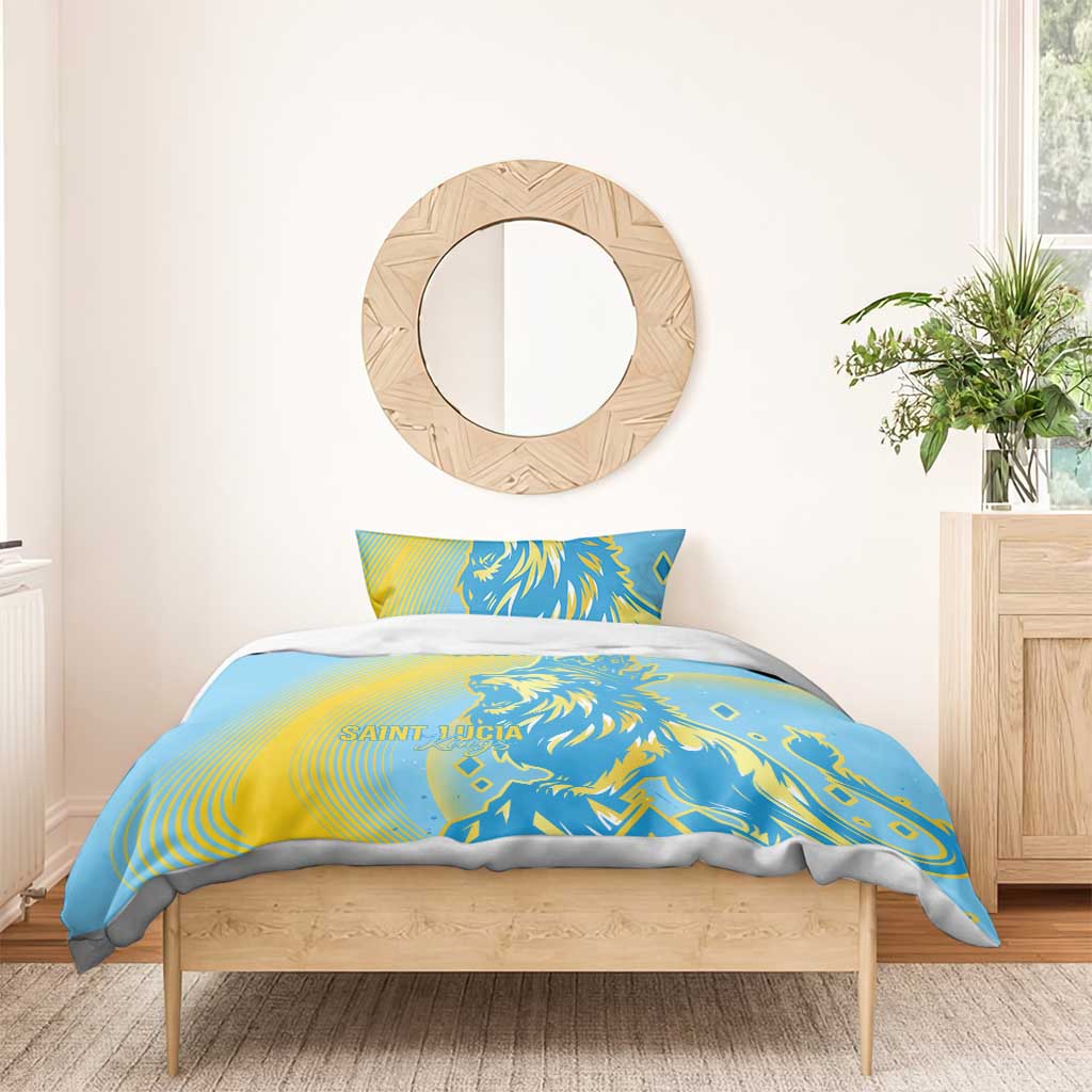 Saint Lucia Cricket Personalized Bedding Set The Roaring King - African Pride