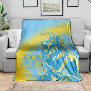 Saint Lucia Cricket Personalized Blanket The Roaring King - African Pride