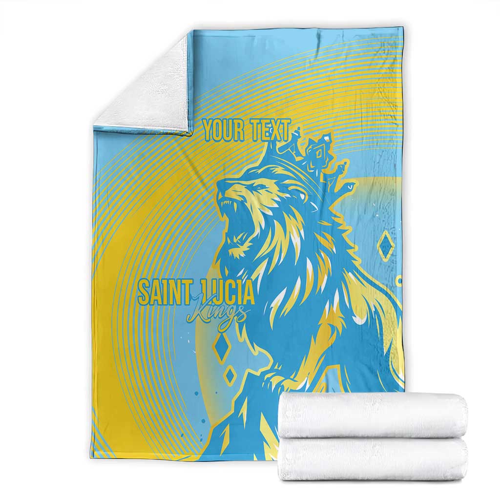 Saint Lucia Cricket Personalized Blanket The Roaring King - African Pride