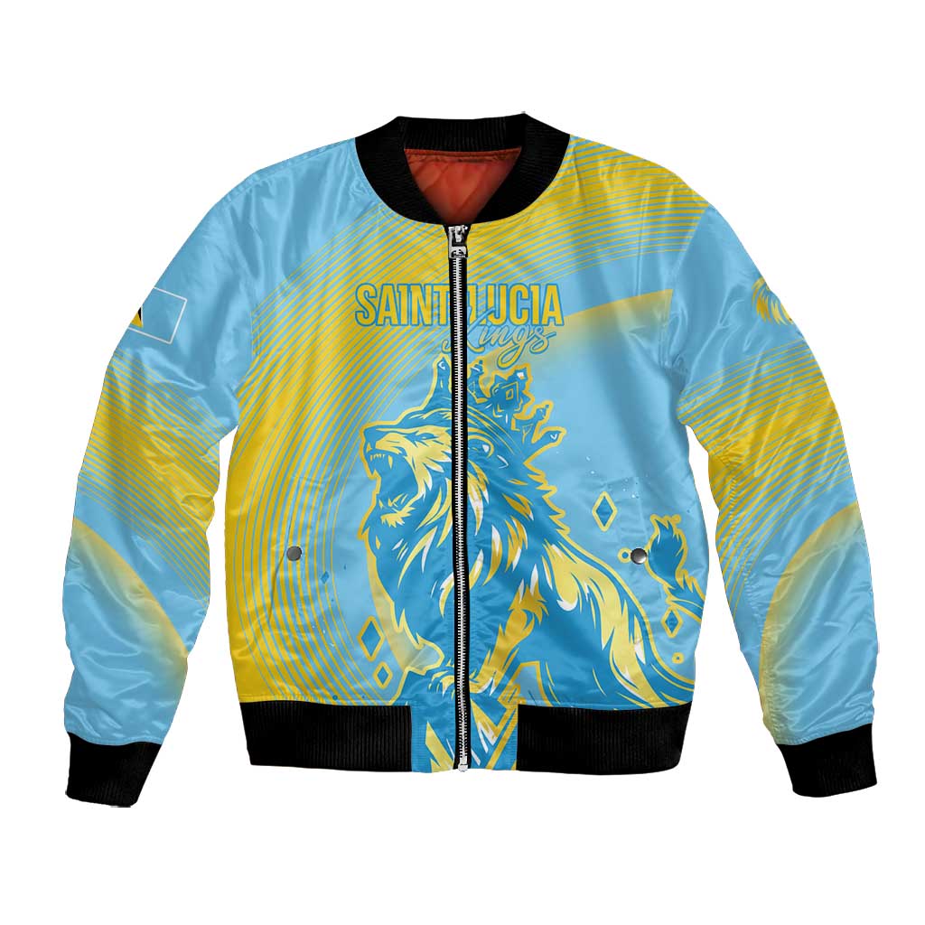 Saint Lucia Cricket Personalized Bomber Jacket The Roaring King - African Pride