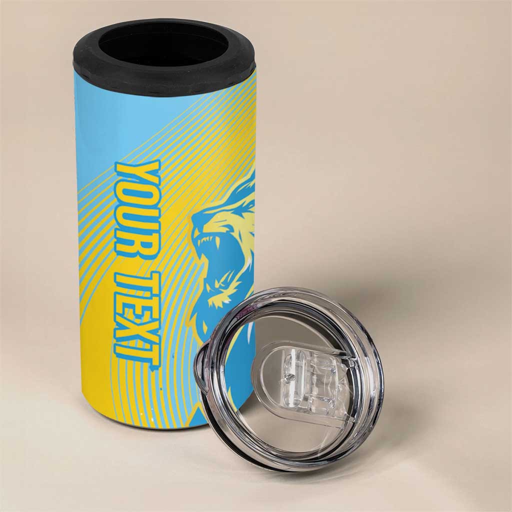 Saint Lucia Cricket Personalized 4 in 1 Can Cooler Tumbler The Roaring King - African Pride