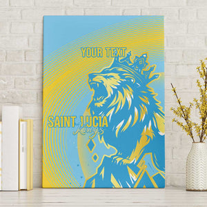 Saint Lucia Cricket Personalized Canvas Wall Art The Roaring King - African Pride