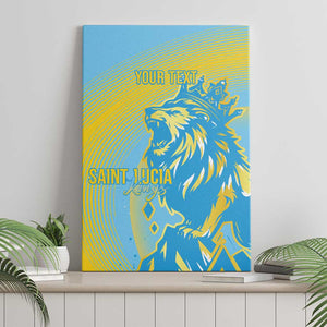 Saint Lucia Cricket Personalized Canvas Wall Art The Roaring King - African Pride
