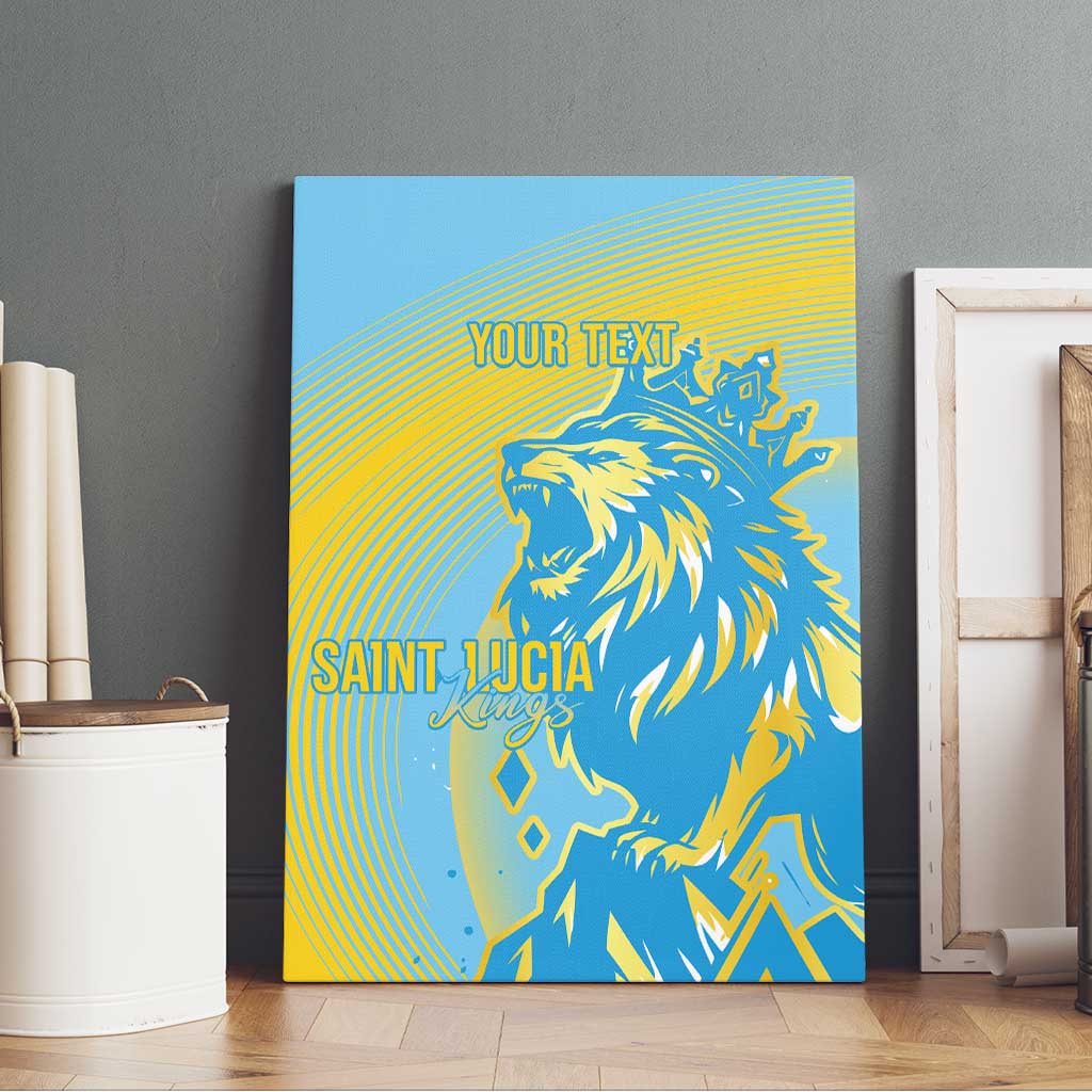Saint Lucia Cricket Personalized Canvas Wall Art The Roaring King - African Pride