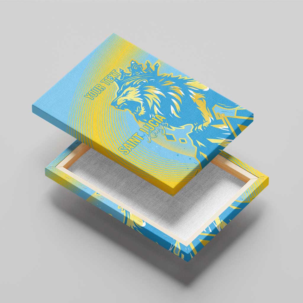 Saint Lucia Cricket Personalized Canvas Wall Art The Roaring King - African Pride