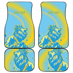 Saint Lucia Cricket Personalized Car Mats The Roaring King - African Pride