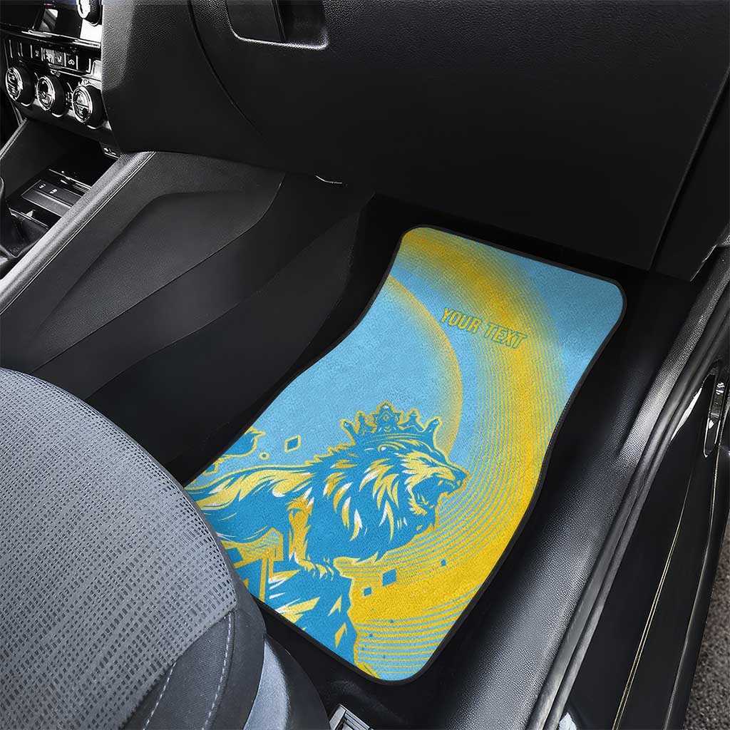 Saint Lucia Cricket Personalized Car Mats The Roaring King - African Pride