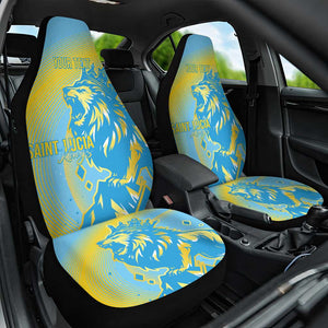 Saint Lucia Cricket Personalized Car Seat Cover The Roaring King - African Pride