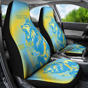 Saint Lucia Cricket Personalized Car Seat Cover The Roaring King - African Pride