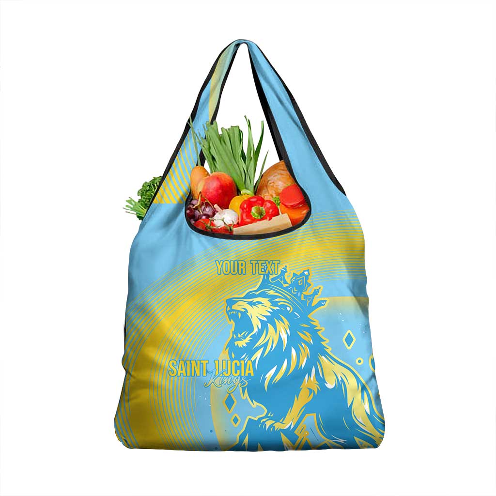 Saint Lucia Cricket Personalized Grocery Bag The Roaring King - African Pride