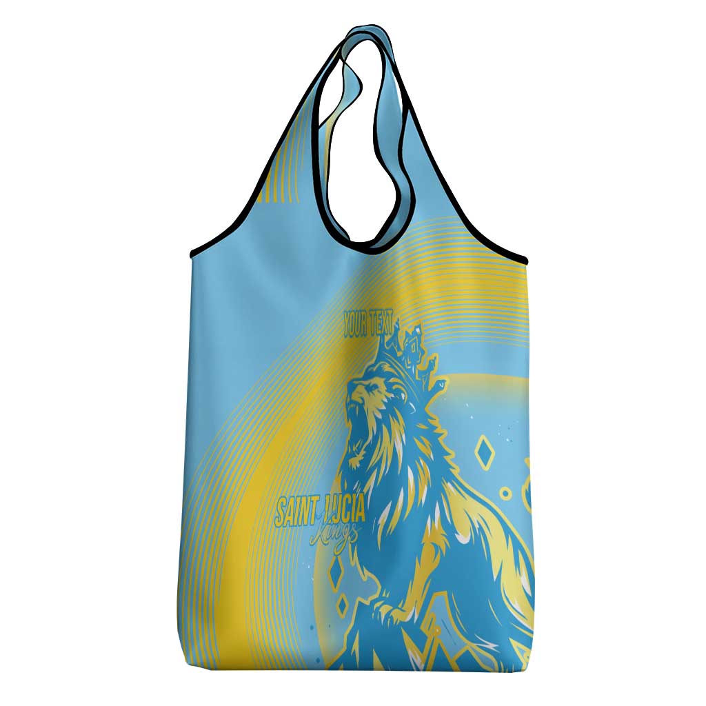 Saint Lucia Cricket Personalized Grocery Bag The Roaring King - African Pride