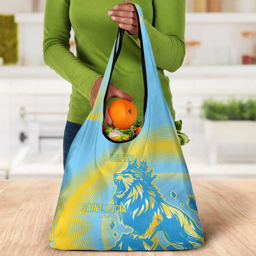 Saint Lucia Cricket Personalized Grocery Bag The Roaring King - African Pride