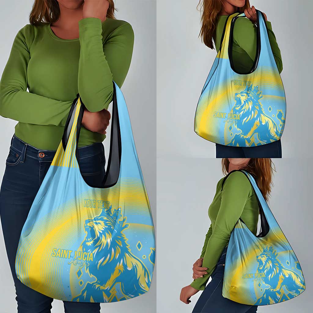 Saint Lucia Cricket Personalized Grocery Bag The Roaring King - African Pride