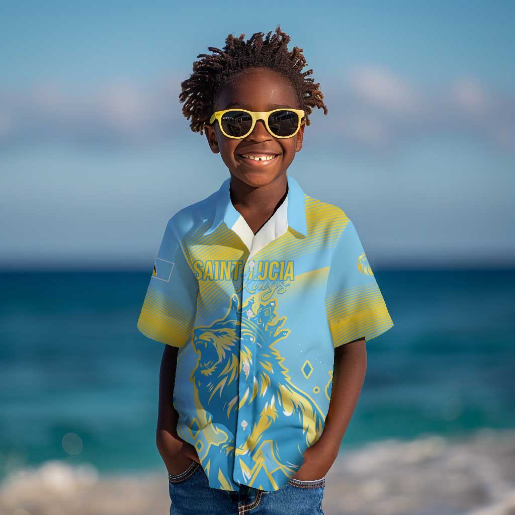 Saint Lucia Cricket Personalized Kid Hawaiian Shirt The Roaring King - African Pride