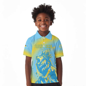 Saint Lucia Cricket Personalized Kid Polo Shirt The Roaring King - African Pride