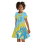 Saint Lucia Cricket Personalized Kid Short Sleeve Dress The Roaring King - African Pride