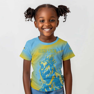 Saint Lucia Cricket Personalized Kid T shirt The Roaring King - African Pride