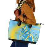 Saint Lucia Cricket Personalized Leather Tote Bag The Roaring King - African Pride