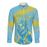 Saint Lucia Cricket Personalized Long Sleeve Button Shirt The Roaring King - African Pride