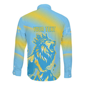 Saint Lucia Cricket Personalized Long Sleeve Button Shirt The Roaring King - African Pride
