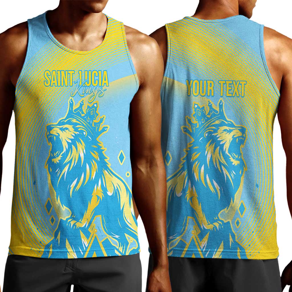 Saint Lucia Cricket Personalized Men Tank Top The Roaring King - African Pride