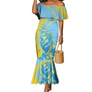 Saint Lucia Cricket Personalized Mermaid Dress The Roaring King - African Pride