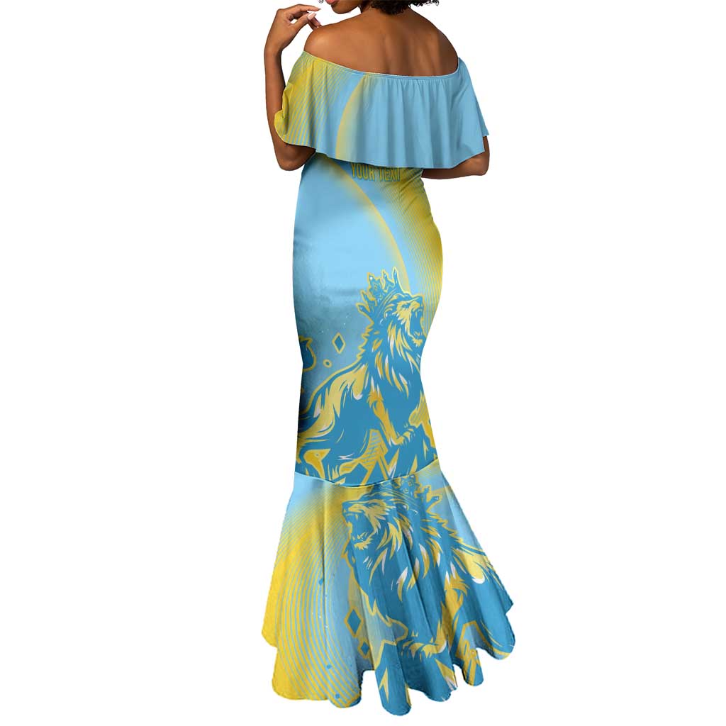 Saint Lucia Cricket Personalized Mermaid Dress The Roaring King - African Pride