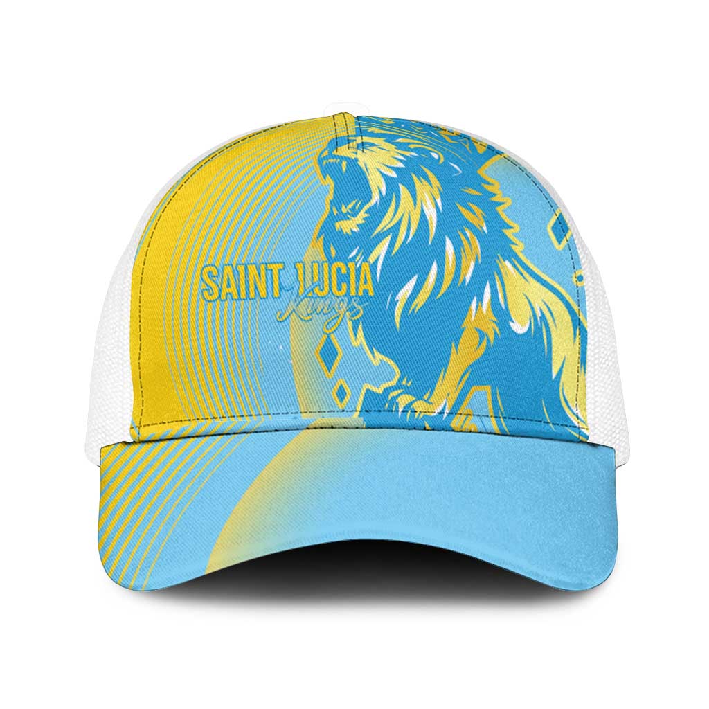 Saint Lucia Cricket Mesh Trucker Cap The Roaring King - African Pride