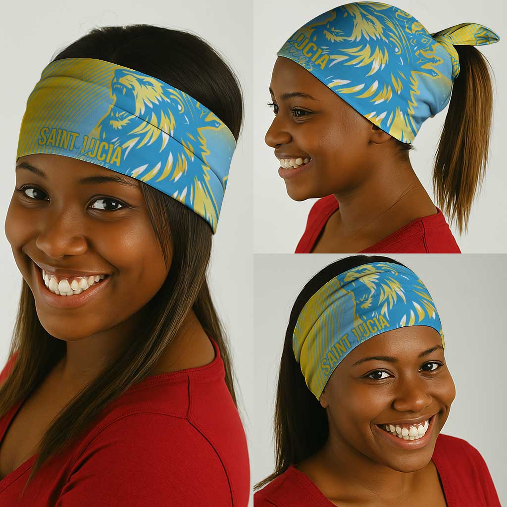 Saint Lucia Cricket Personalized Neck Gaiter The Roaring King - African Pride
