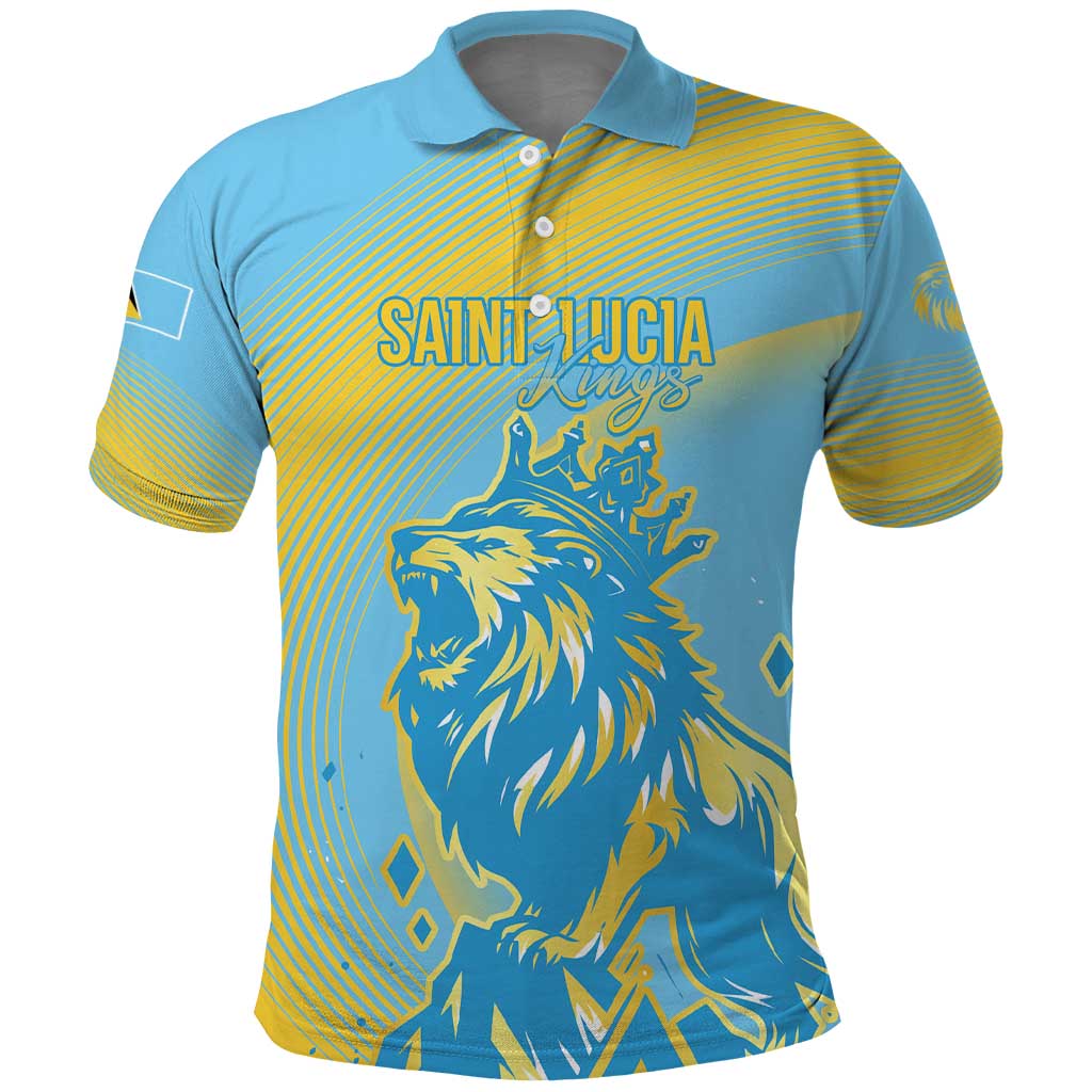 Saint Lucia Cricket Personalized Polo Shirt The Roaring King - African Pride
