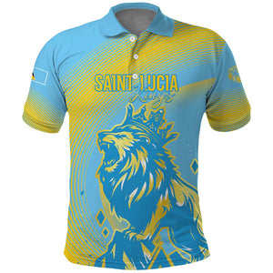 Saint Lucia Cricket Personalized Polo Shirt The Roaring King - African Pride