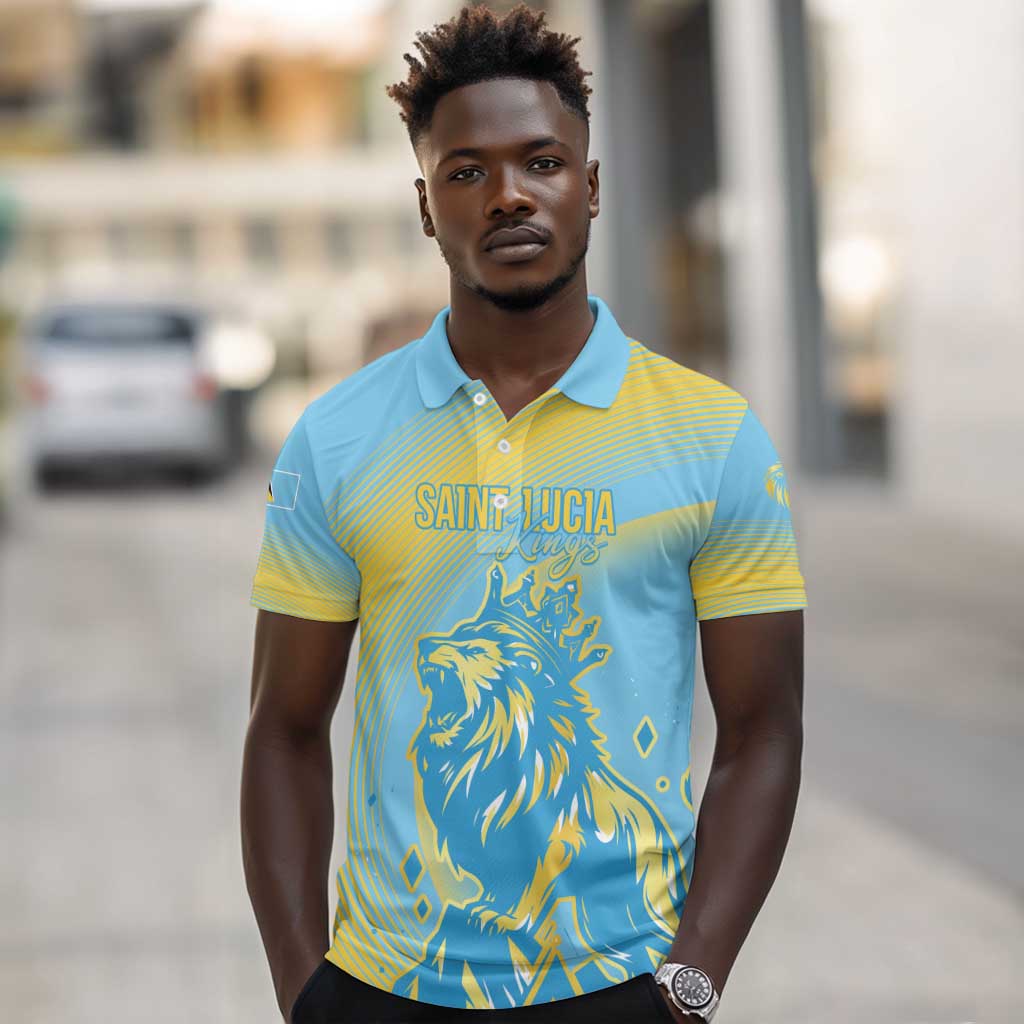Saint Lucia Cricket Personalized Polo Shirt The Roaring King - African Pride